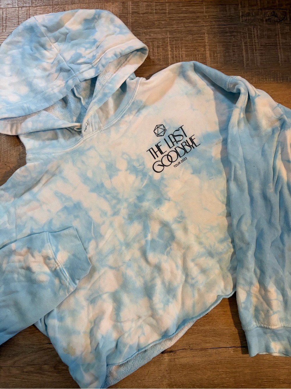 The Last Goodbye Tour Odesza Tie-Dye Hoodie - Blue & White